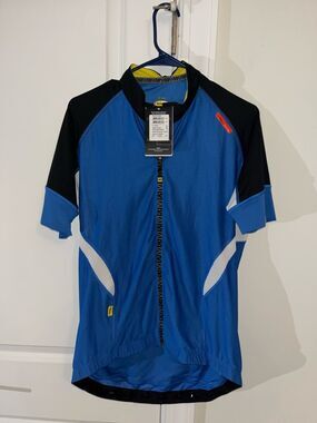 New 95 Euro Full Zipper Ergoride Touring Mavic cycling bike jersey 4 pocket L